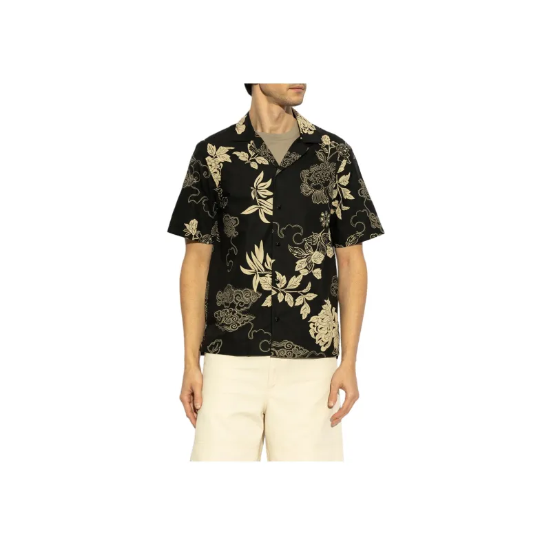 Moncler Floral Printed Straight Hem Shirt-2