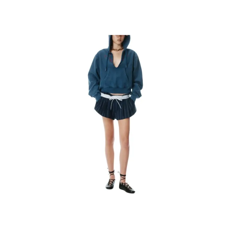 Alexander Wang Distressed Cotton Hoodie-1