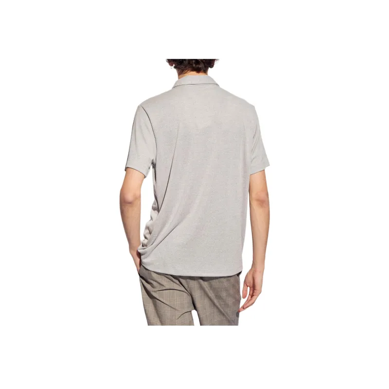 THEORY Bron Short Sleeved Knitted Polo Shirt-1