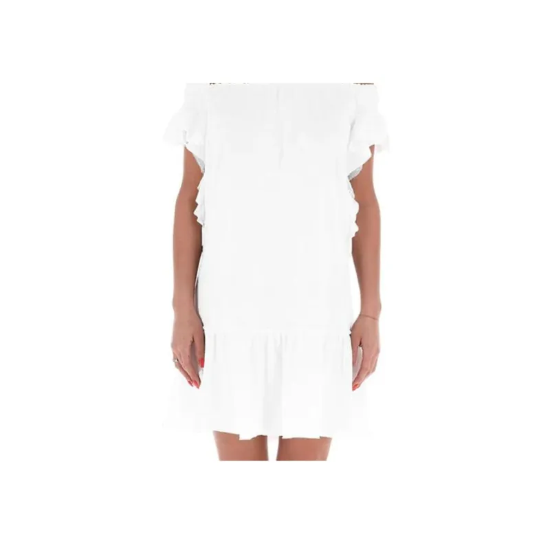 RED VALENTINO Short Sleeved Dress Women's White-4