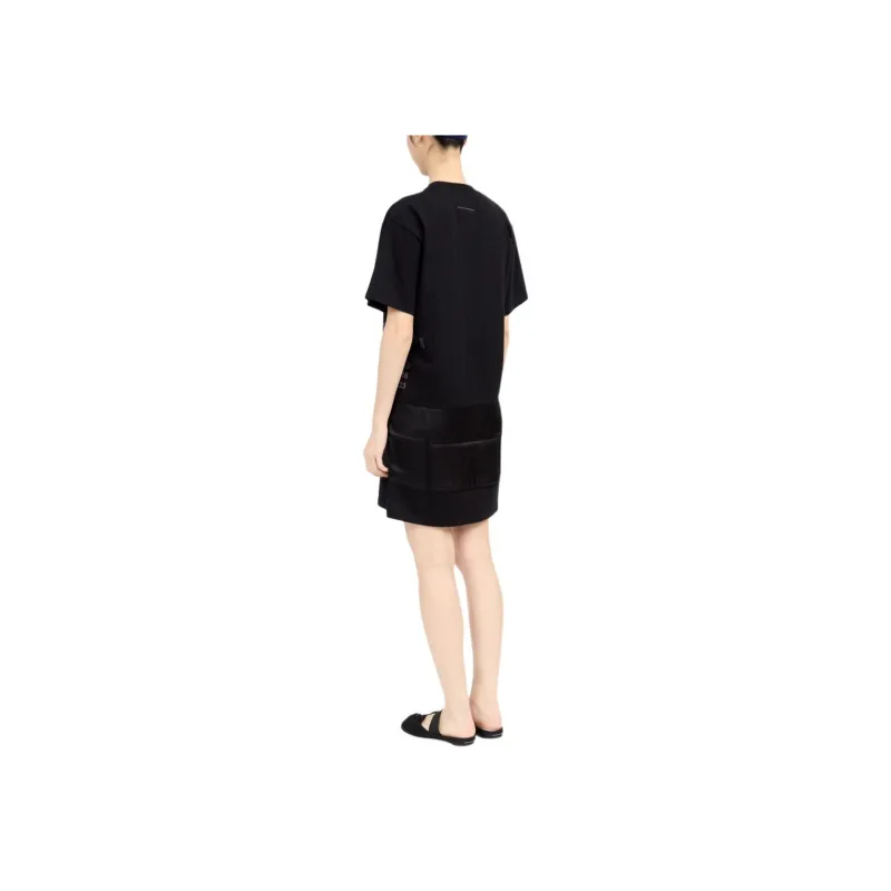 MM6 Maison Margiela Logo print T shirt Dress-4