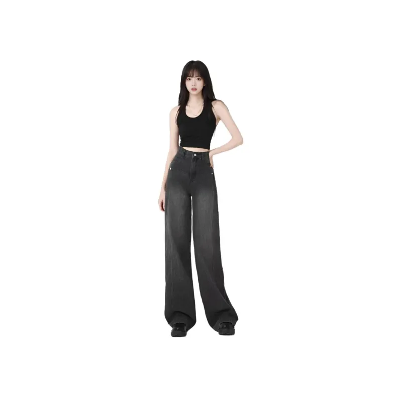 YuChaJia Jeans Women's Black-1