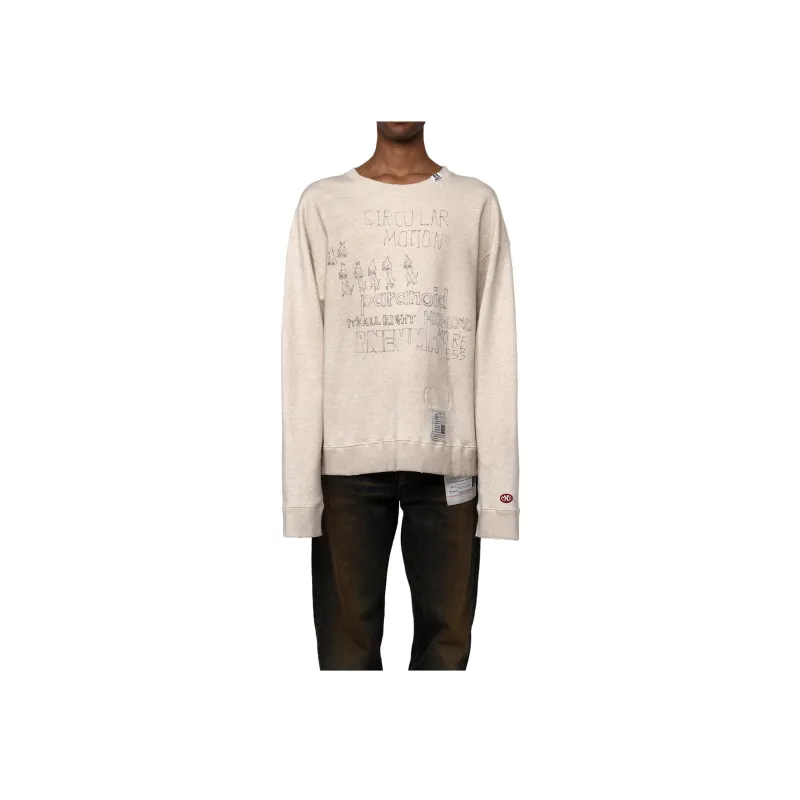 Maison Mihara Yasuhiro Graphic Printed Crewneck Sweatshirt-2