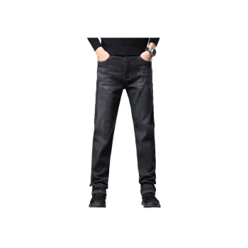 Jeep Jeans Men Haze Black Fleece Lined