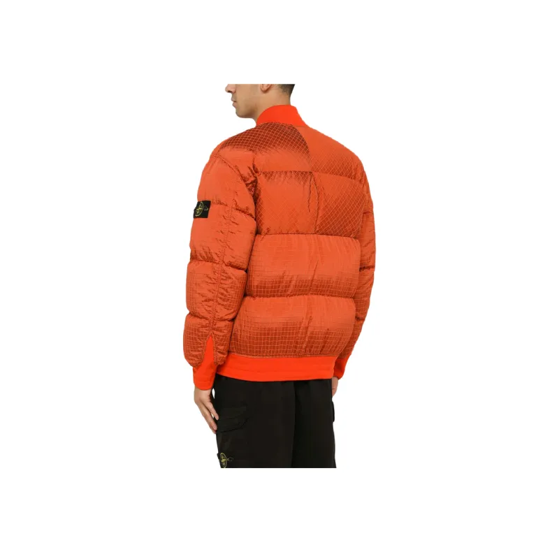 STONE ISLAND Metal Nylon Series FW23 Down Jacket Men's Dragon Shrimp Red-4