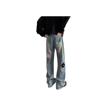 Emoji Jeans Unisex Blue