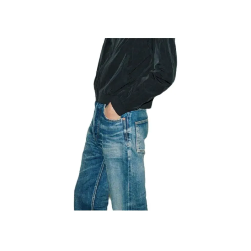 SAINT LAURENT High Rise Straight Leg Jeans-6