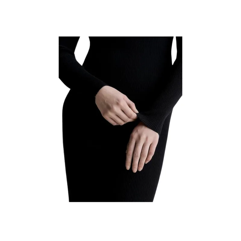 CALVIN KLEIN Long Sleeved Dresses Women's Black-2