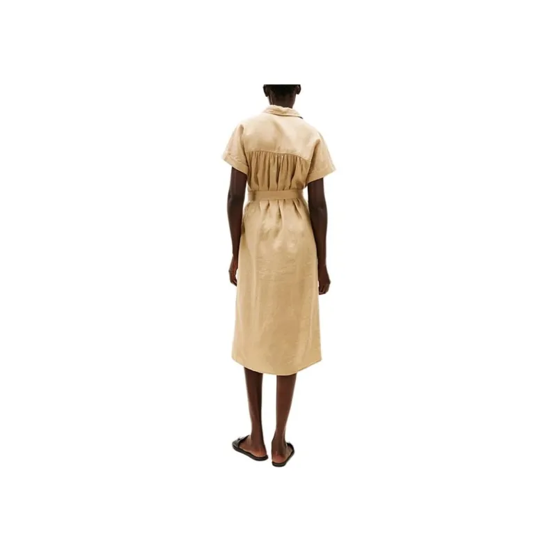 Tommy Hilfiger Short Sleeved Dress Women's Camel-3