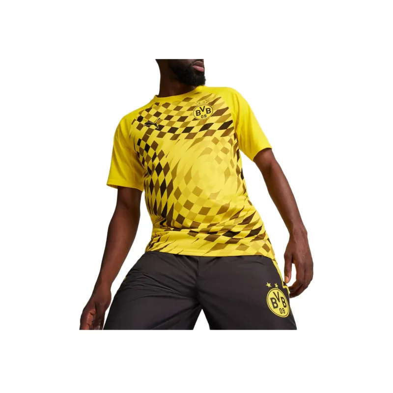 PUMA Borussia Dortmund T Shirt Men's Electronic Yellow Black-3