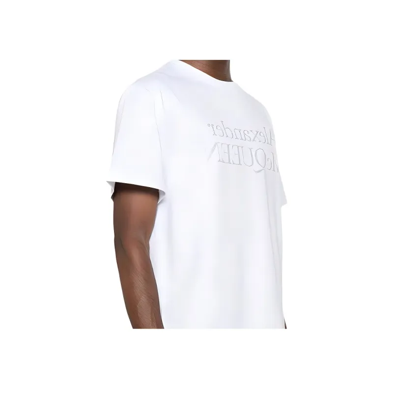 Alexander McQueen Reflective Logo Printed T Shirt-4