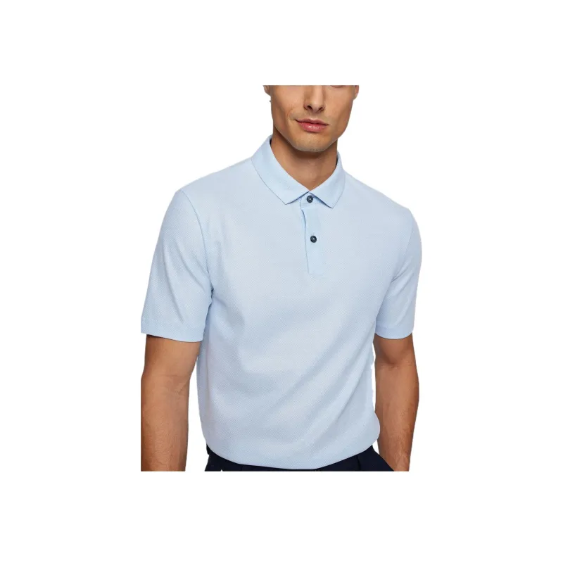 HUGO BOSS Polo Shirts Men Light Blue-1