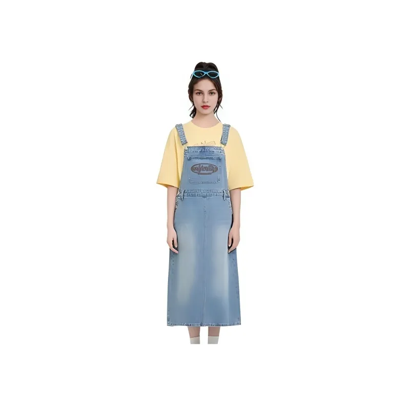 Three Blessings Slip Dress Women's Denim Blue-2