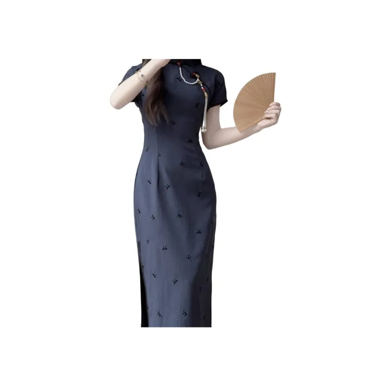 EFCR Cheongsams Women's Dark Blue-0