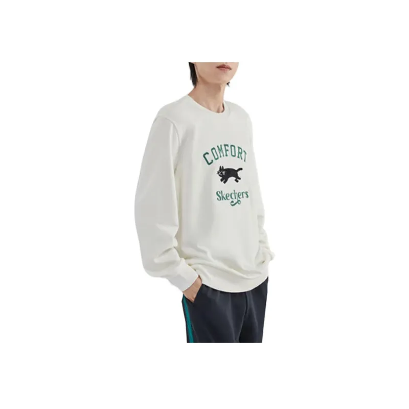 Skechers Colorful Sweatshirt Unisex Marshmallow White-3