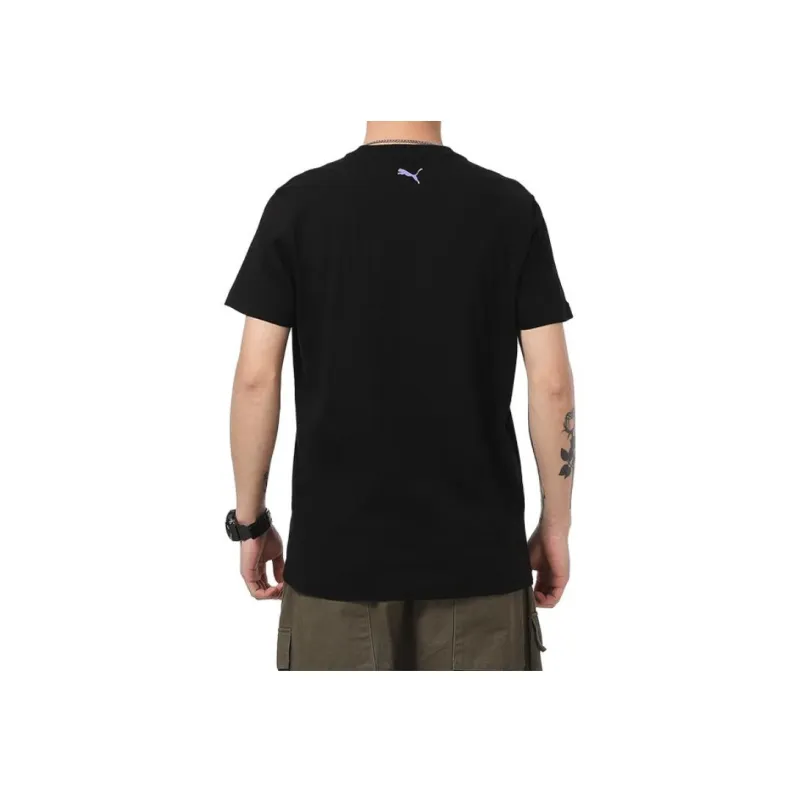 PUMA Bt Printing T Shirts Men Black-3