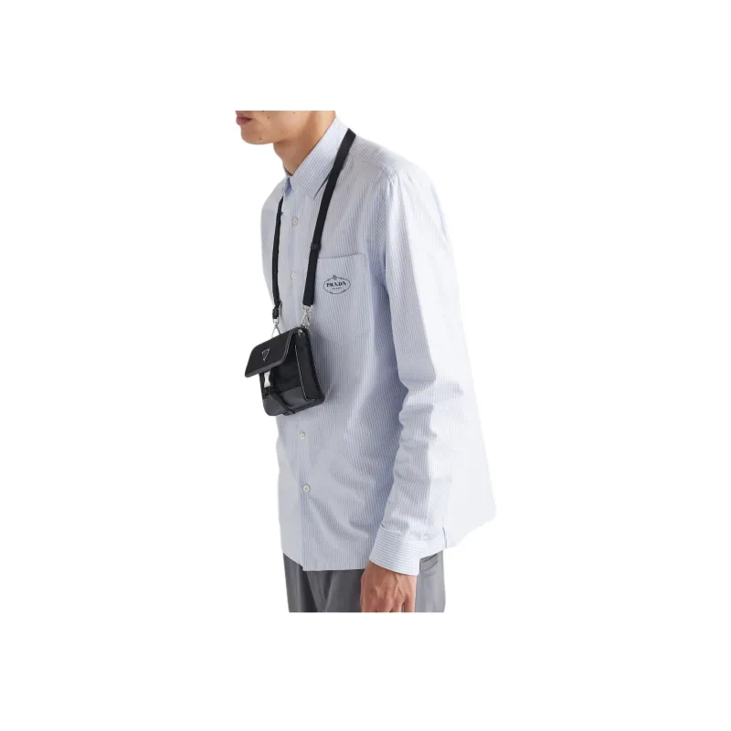 PRADA Pinstripe Button Up Shirt-4