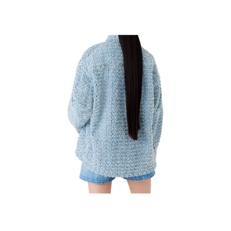 Stella McCartney Oversized Denim Bouclé Shirt-2