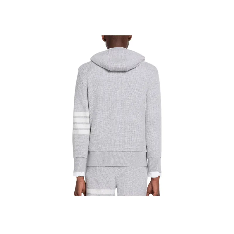THOM BROWNE Drawstring Knitted Hoodie-2