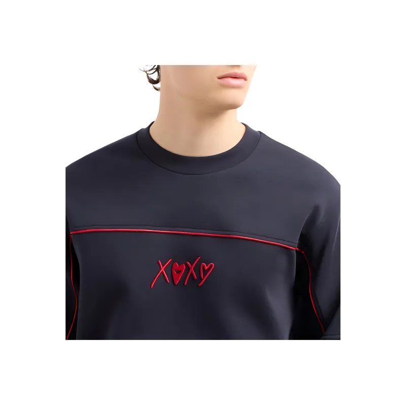 EMPORIO ARMANI Jersey Sweatshirt With Piping-4