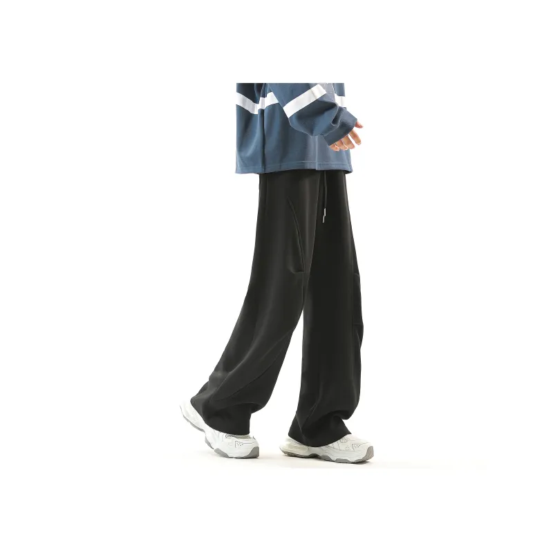 WARNING LIGHT Knitted Sports Pants Unisex Gray-13