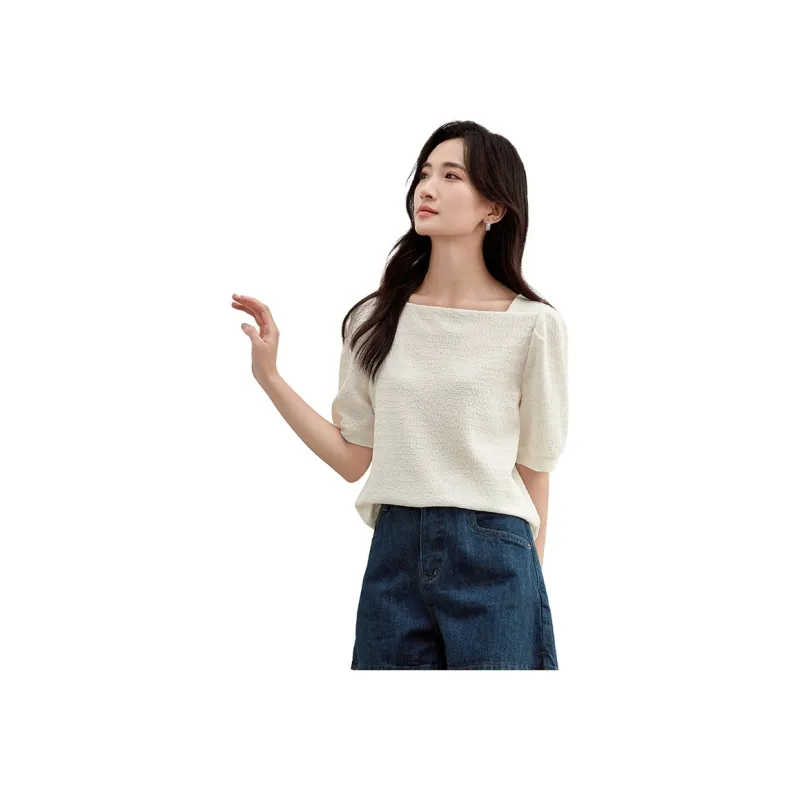 SENTUBILA Puff Sleeve T Shirt Women's-22