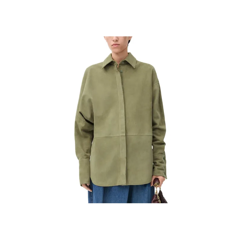 LOEWE Draped Shirt 'Sage'-2