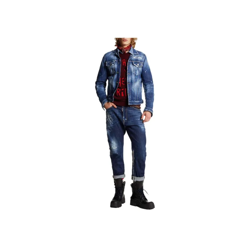 DSQUARED 2 Distressed Straight Leg Jeans-2