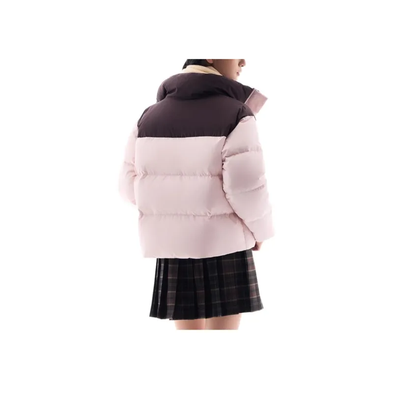 Anta Comprehensive Training Collection Sports Lifestyle Collection Down Jacket Women's Ebony Brown/Blazing Winter Pink-2