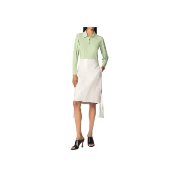 Bottega Veneta SS25 Leather Short Skirts Women's White