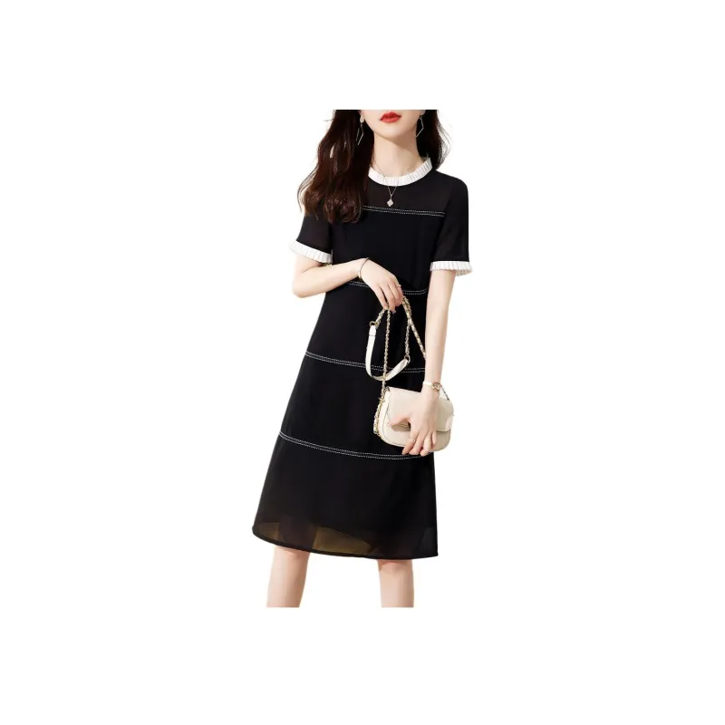 XWI Short Sleeved Dress Women's Black-2