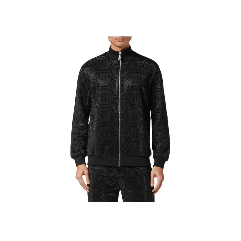 PHILIPP PLEIN Monogram pattern Zip up Tracksuit Set-2