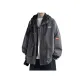 Gray-[Spring Fall]Mock Two-Piece Workwear Jacket