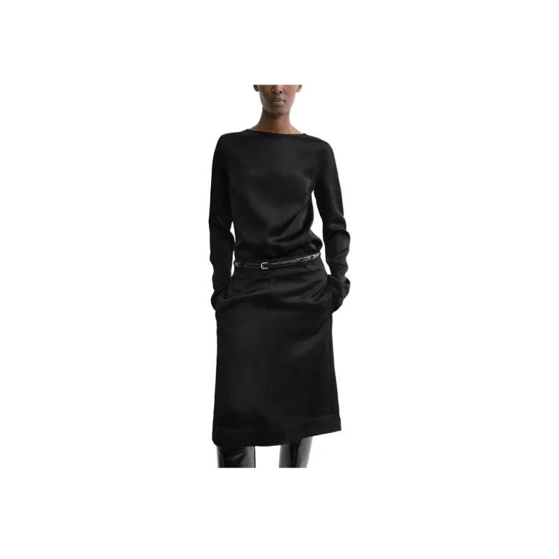 TOTEME Panelled Satin Midi Skirt-2