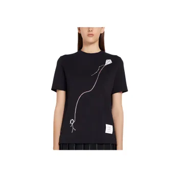 THOM BROWNE Mrs Thom Kite-embroidered T-shirt