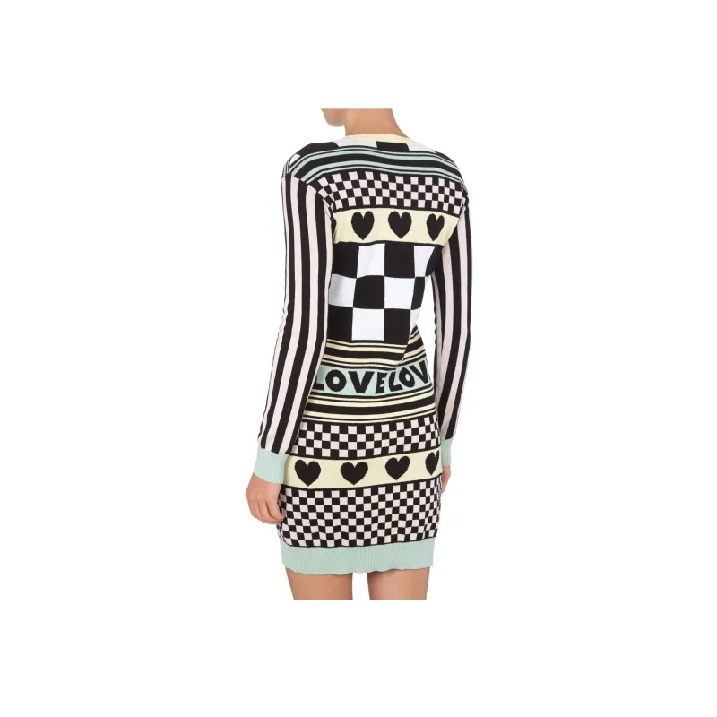 LOVE MOSCHINO Long Sleeved Dresses Women's Black-2