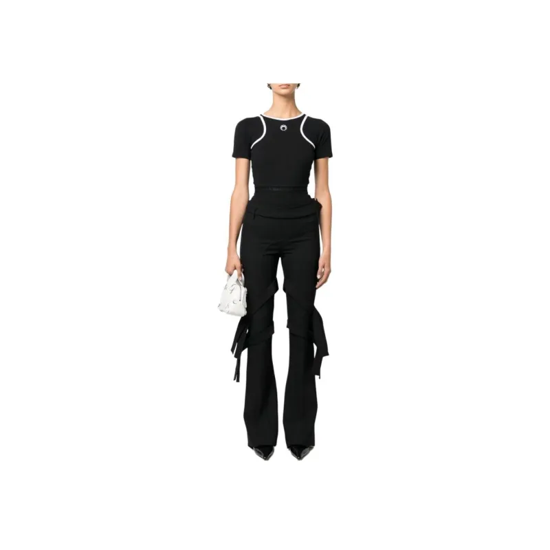 AMBUSH Strap Detail Mid Rise Flared Trousers-4