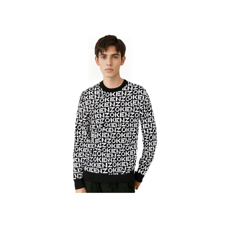 KENZO SS22 Sport Monogram Sweater Black-2