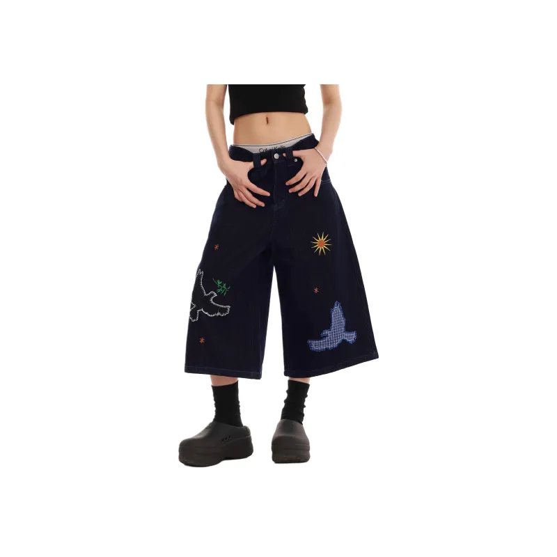 VINMUK Denim Shorts Women's Dark Blue-5
