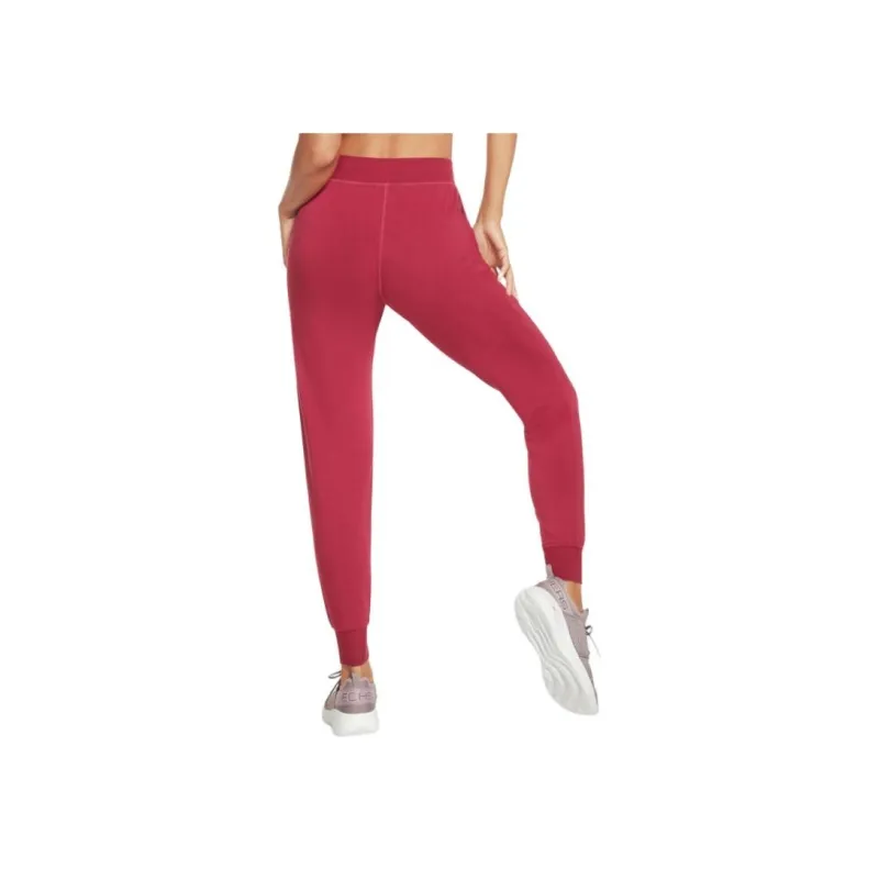Skechers SKECHLUXE Restful Knitted Sports Pants Women's Red Raspberry-1