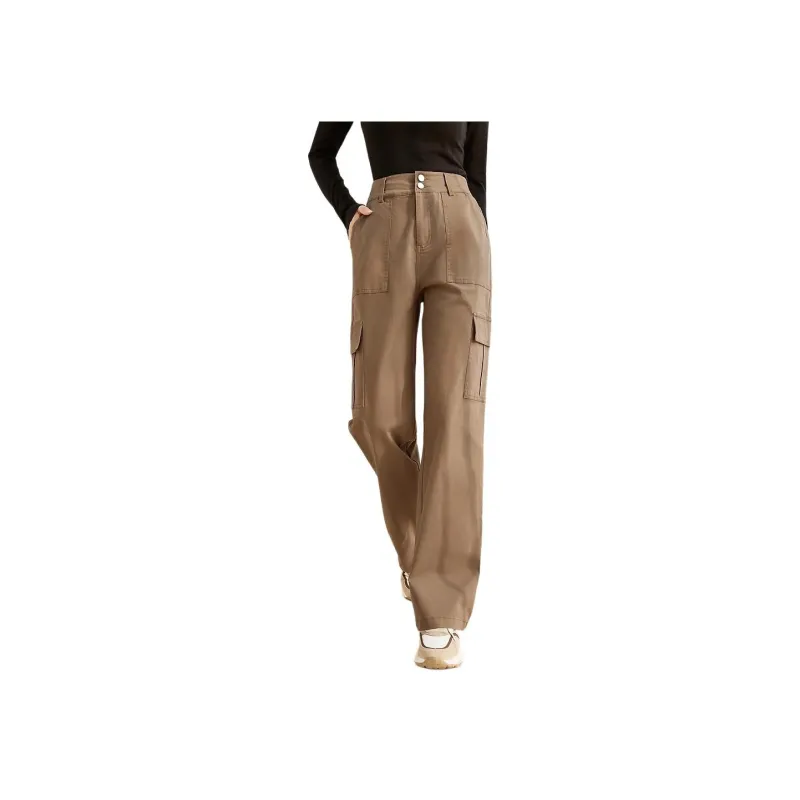 Mo Han Yi Mei Casual Pants Women's Khaki-0
