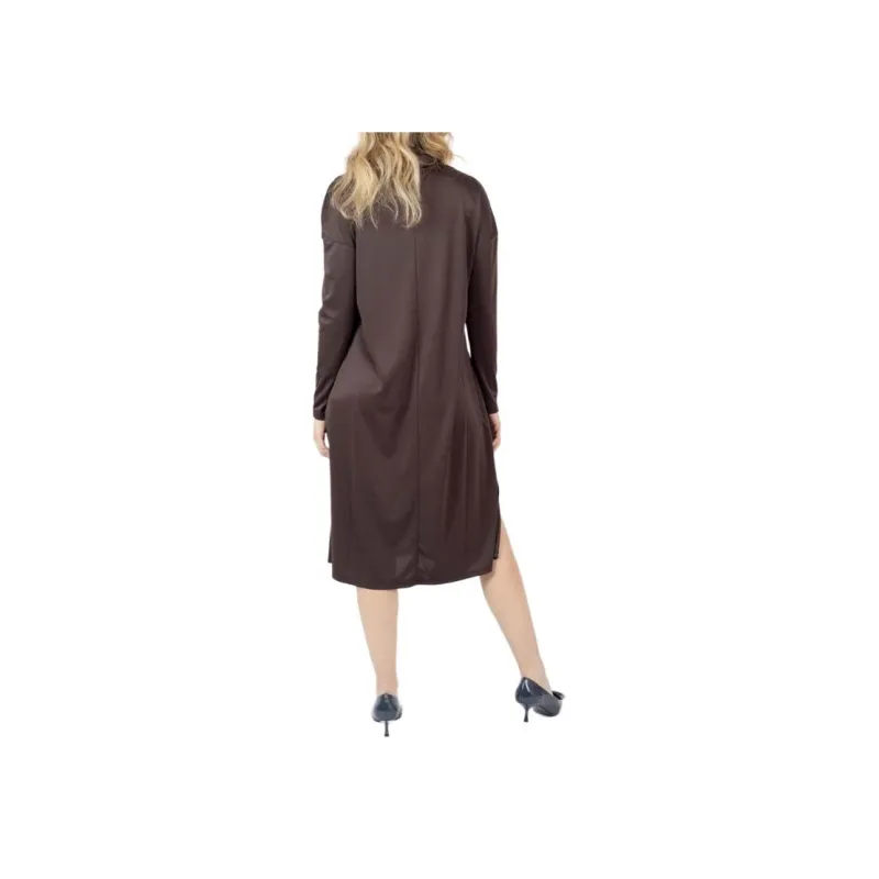 MaxMara Long Sleeved Dress Women's Brown-1