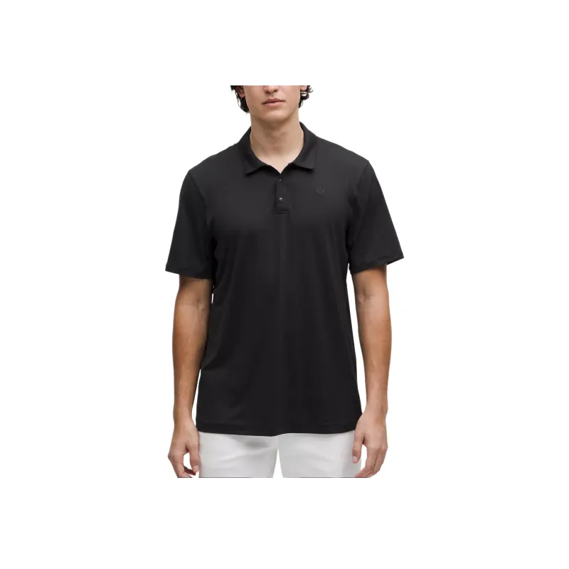 Lululemon Logo Sport Polo Shirt Men's Black-0