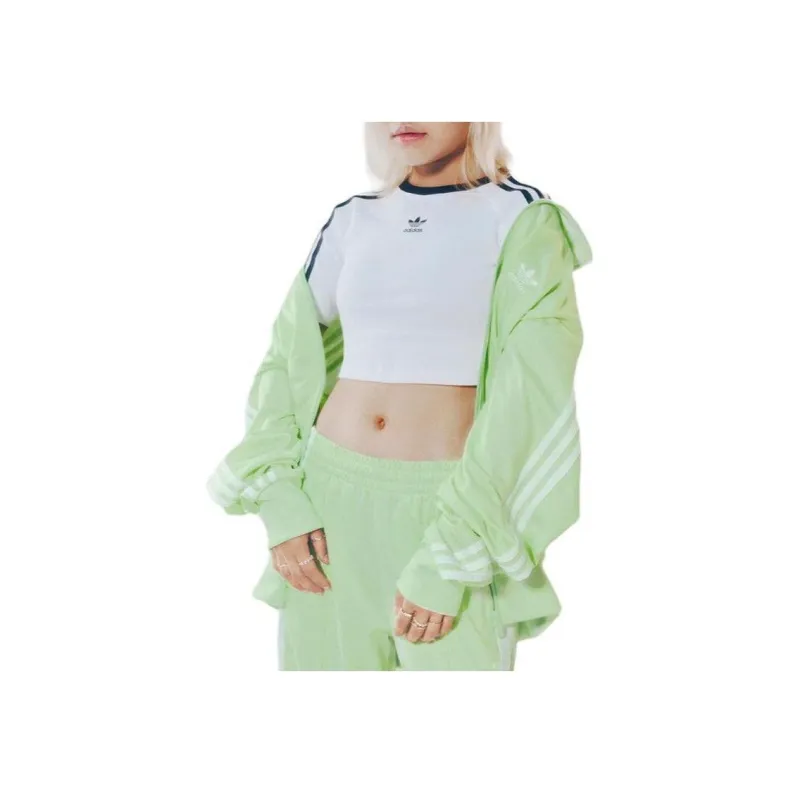 Adidas Women's Adicolor Classics Loose Firebird Track Top Semi Green Spark-4