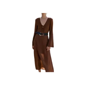 ZARA Long Sleeved Dress Women's Brown