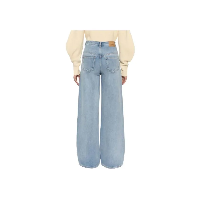 ISABEL MARANT Lemony Wide Leg Jeans-3