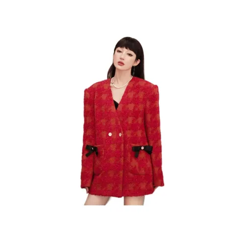 GUO JINGYI 레드 여성 자켓
