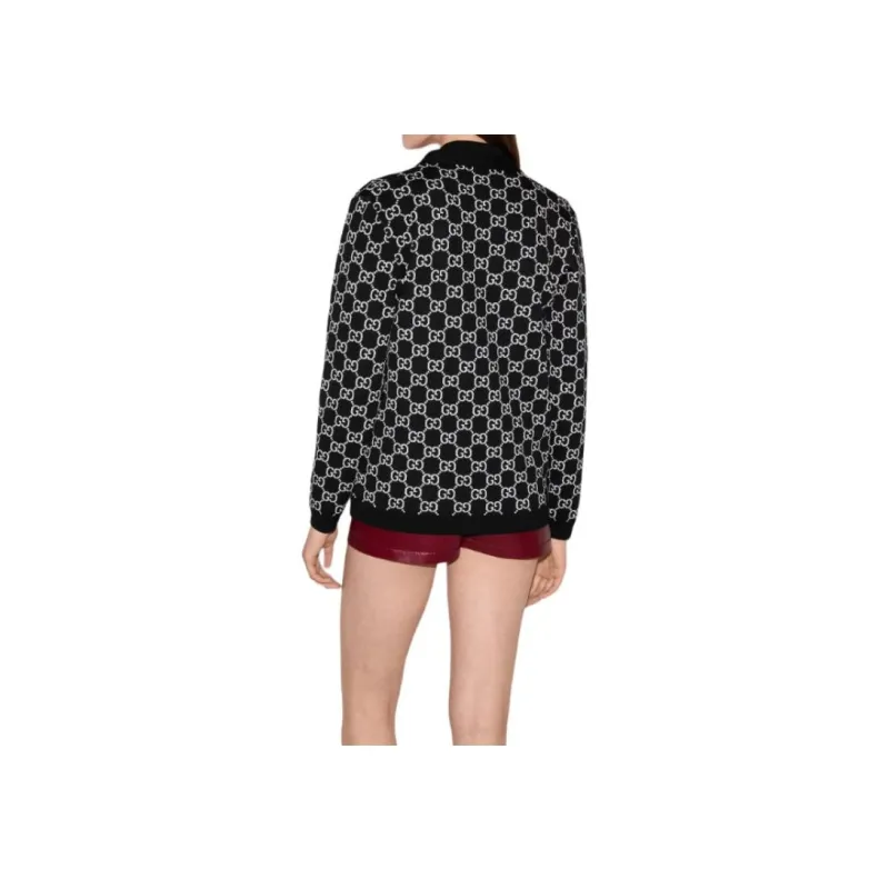 GUCCI Monogrammed Button Up Cardigan-2