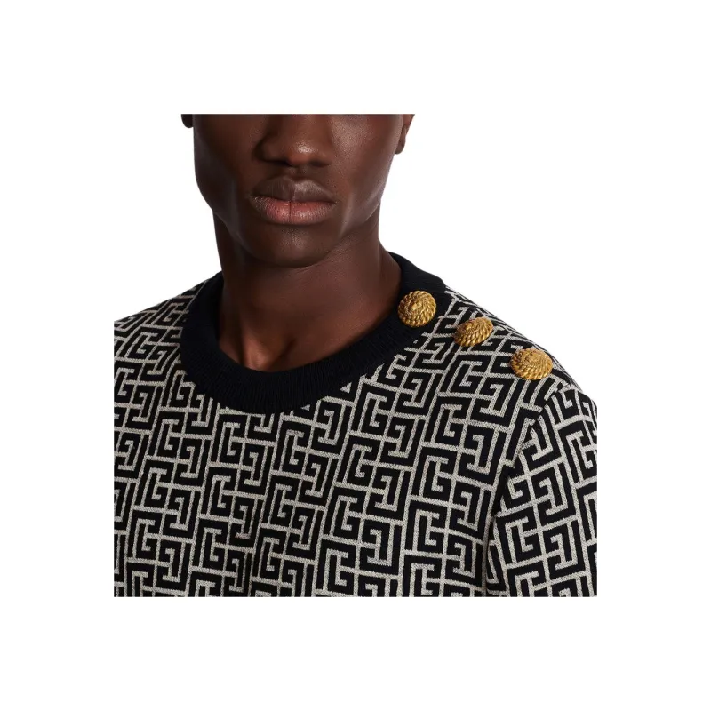 BALMAIN Striped Pb Labyrinth Jumper-5