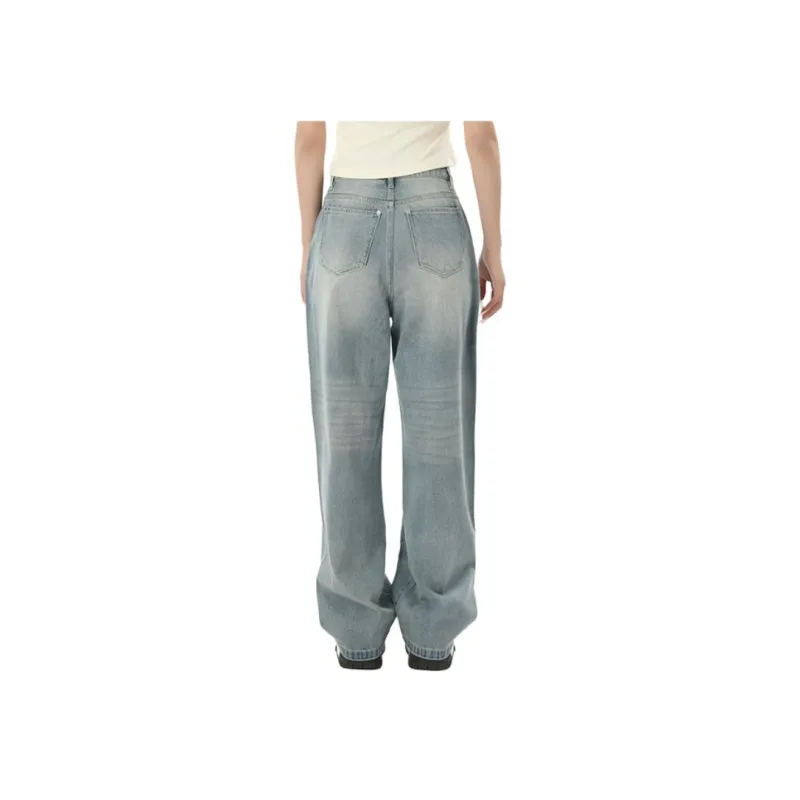 LALABOBO Jeans Women's Medium Blue White-1